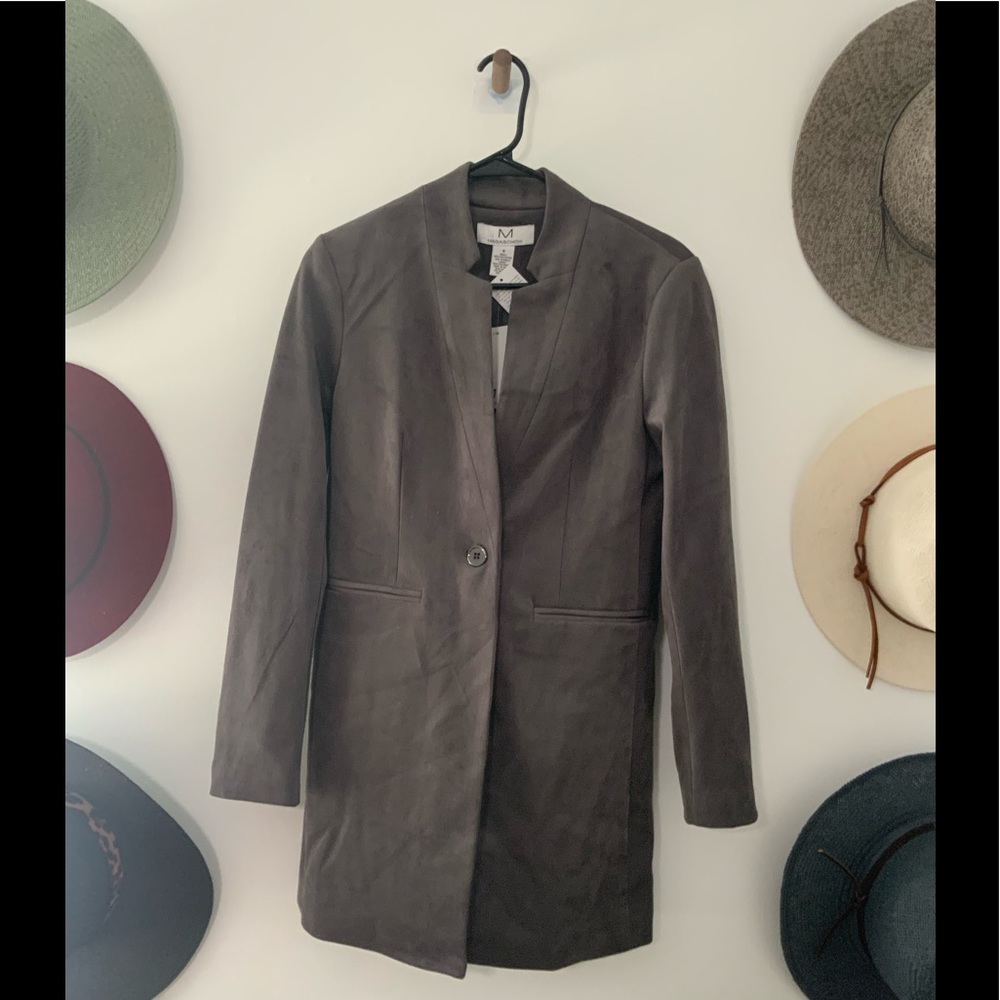 Magaschoni Suede Gray Blazer/Coat